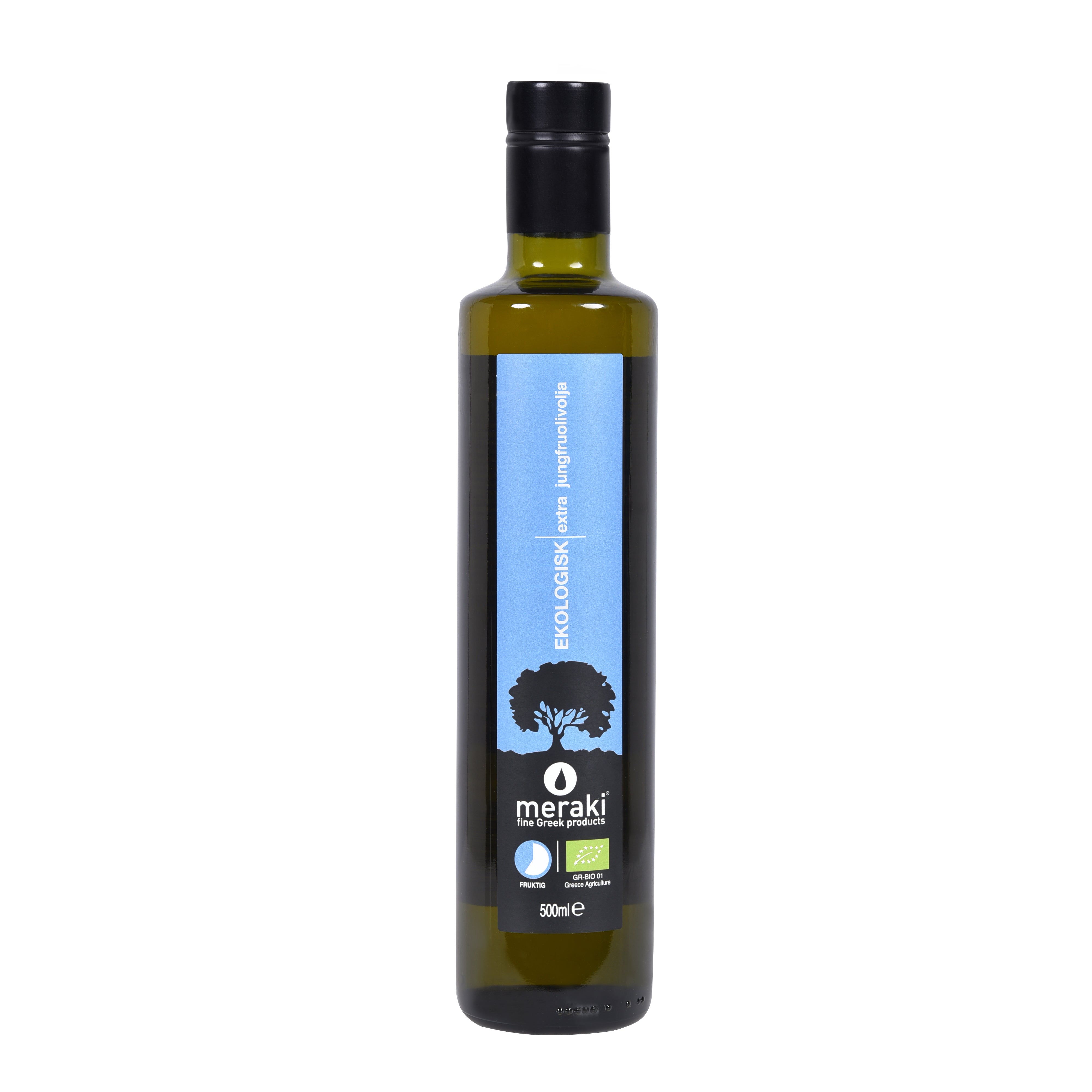 Ekologisk extra jungfru olivolja från Kreta 500ml MERAKI (Pepprig)