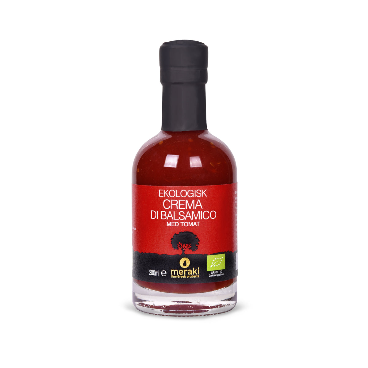 Ekologisk crema di balsamico med tomat MERAKI 200 ml glasflaska