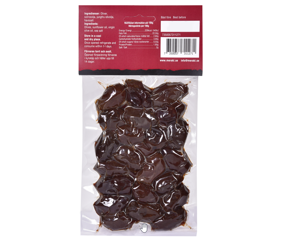 Ovenbaked olives for heroes with less salt 250gr MERAKI