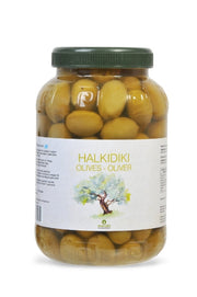 Gröna Halkidikioliver med kärnor MERAKI 1kg