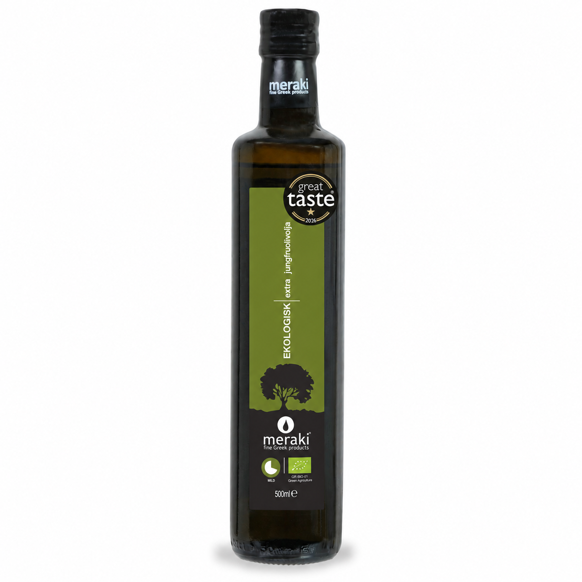 Ekologisk extra jungfru olivolja från Kreta MERAKI 500 ml (MILD)