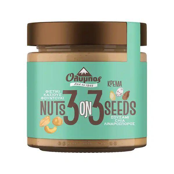 Bredbart pålägg med 3 nötter och 2 frön 200gr OLYMPOS