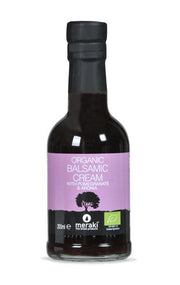 Organic crema di balsamico with pomegranate and aronia MERAKI 200ml glass bottle