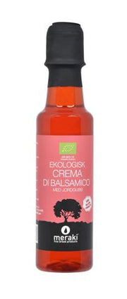 Organic crema di balsamico with strawberry MERAKI 200ml pet bottle