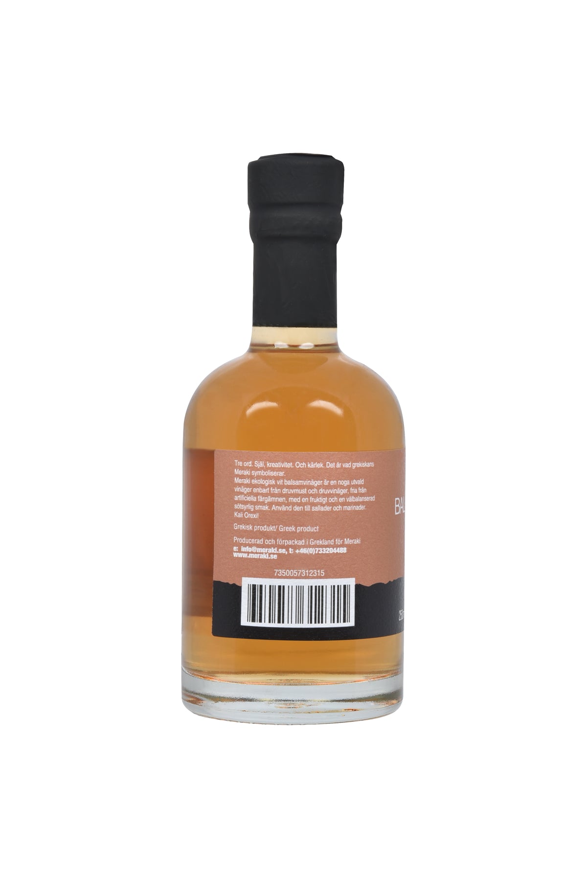 Organic white balsamic vinegar MERAKI 250ml Nocturne glass bottle