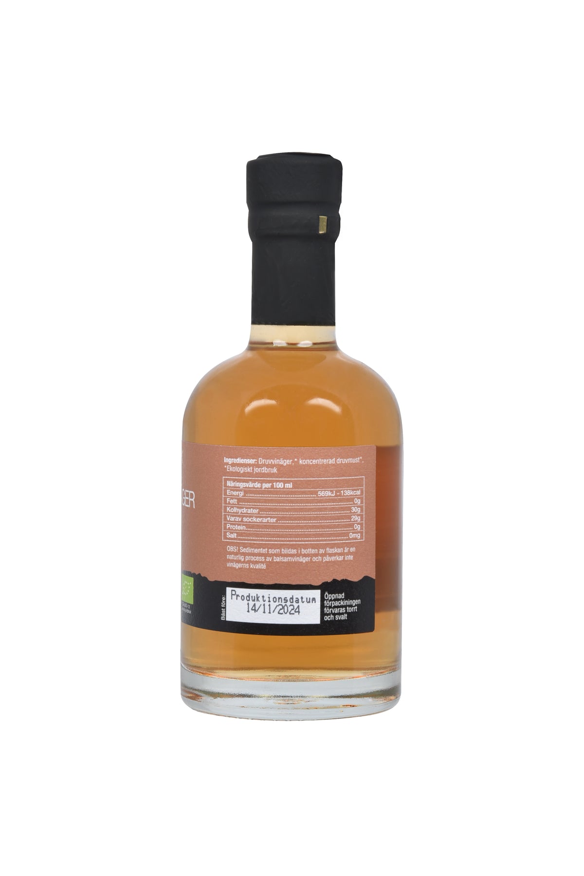 Organic white balsamic vinegar MERAKI 250ml Nocturne glass bottle