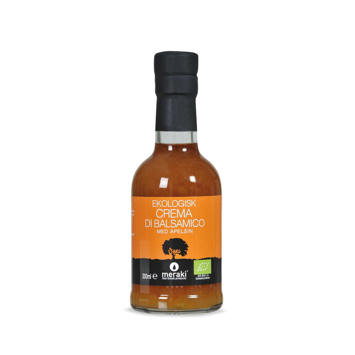 Organic crema di balsamico with orange MERAKI 200ml glass bottle