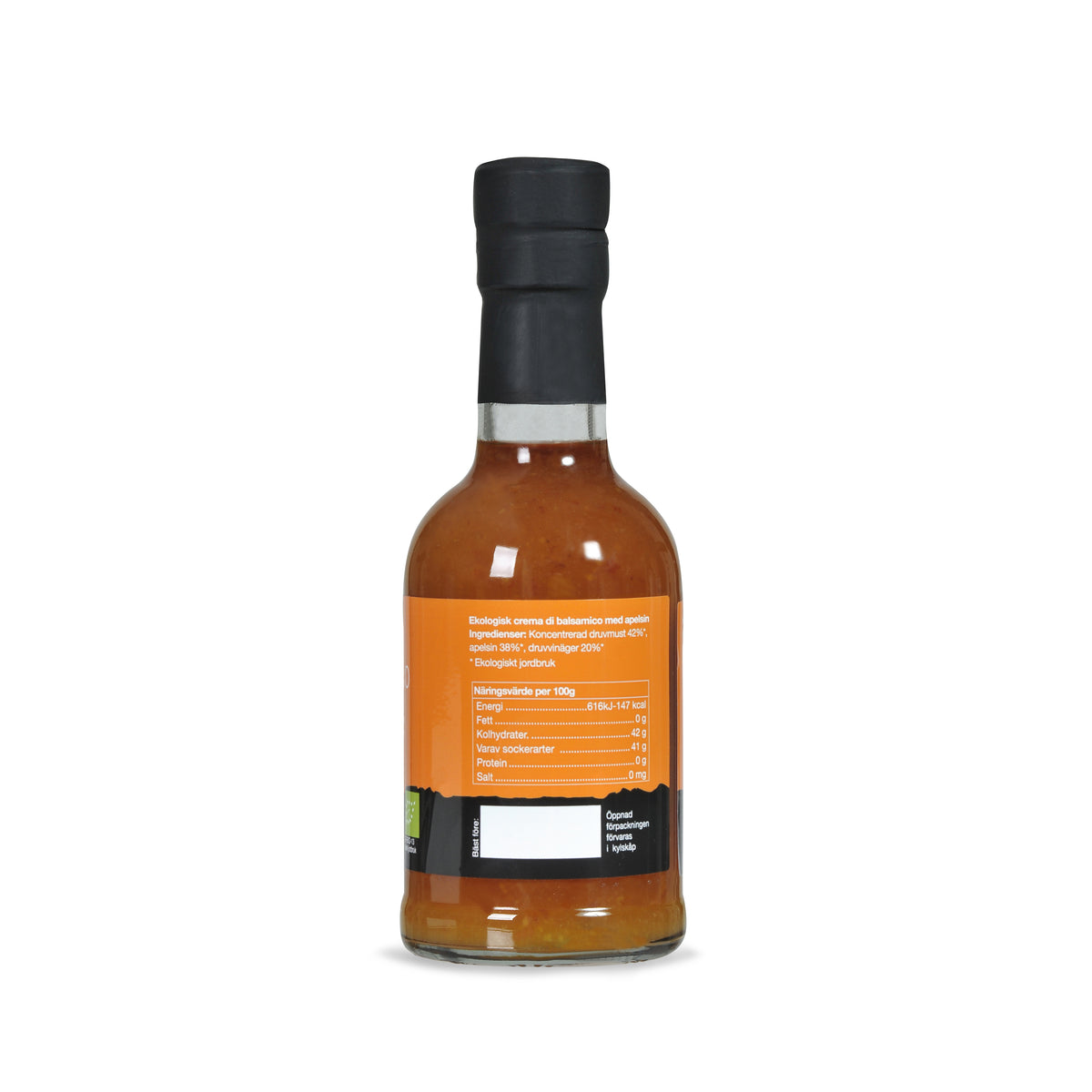 Ekologisk crema di balsamico med apelsin MERAKI 200 ml glasflaska