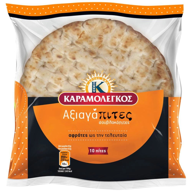 Pita vete tunnbröd 10st 18cm KARAMOLEGOS 820g OBS! Fryst!