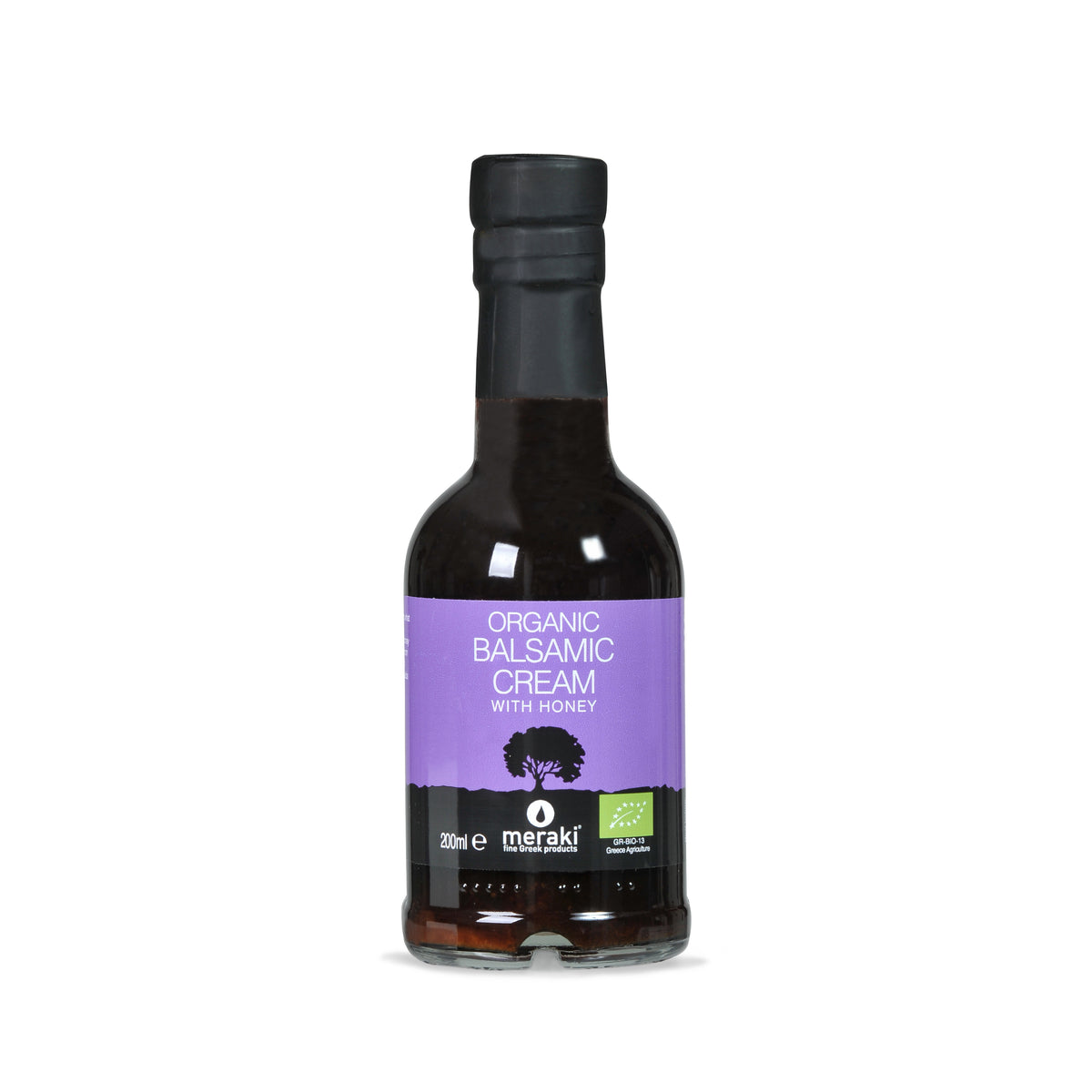 Organic crema di balsamico with honey MERAKI 200ml glass bottle