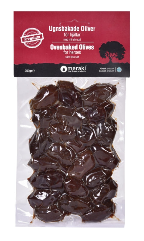 Ovenbaked olives for heroes with less salt 250gr MERAKI